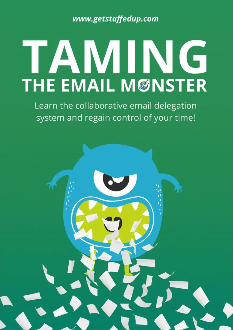 "Taming The Email Monster Learn the collaborative email delegation system and regain control of your time!" Resource Cover