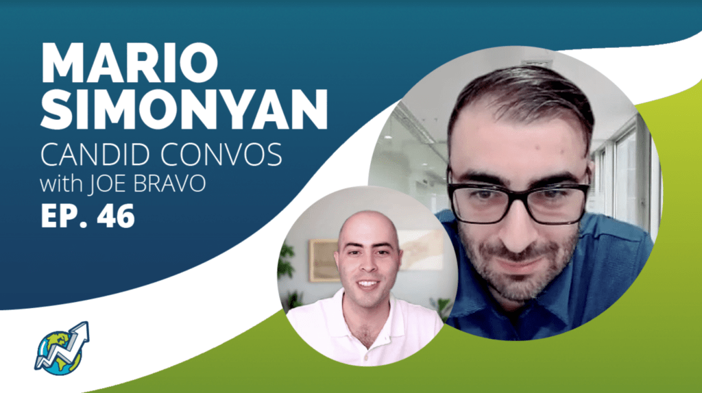 Candid Convos with Mario Simonyan featuring Get Staffed Up's Brand Ambassador, Joe Bravo.