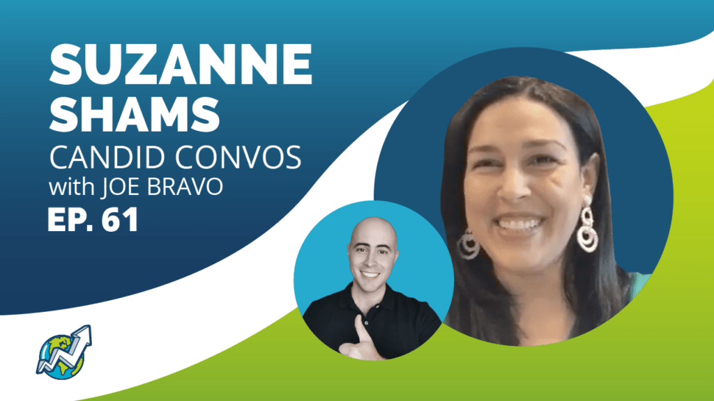 Candid Convos featuring Suzanne Shams, hosted by Joe Bravo.
