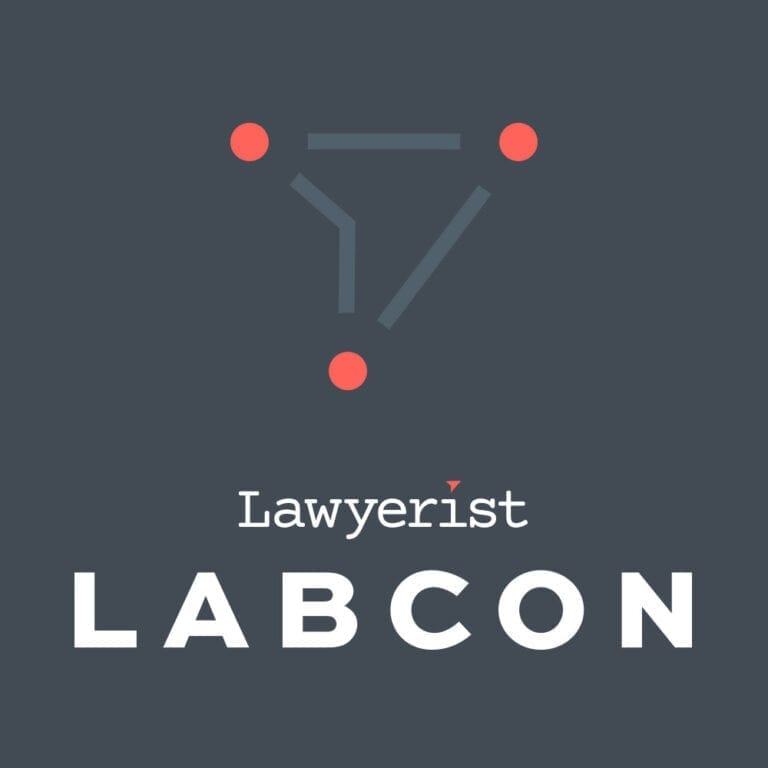 Lawyerist Labcon logo with gray background