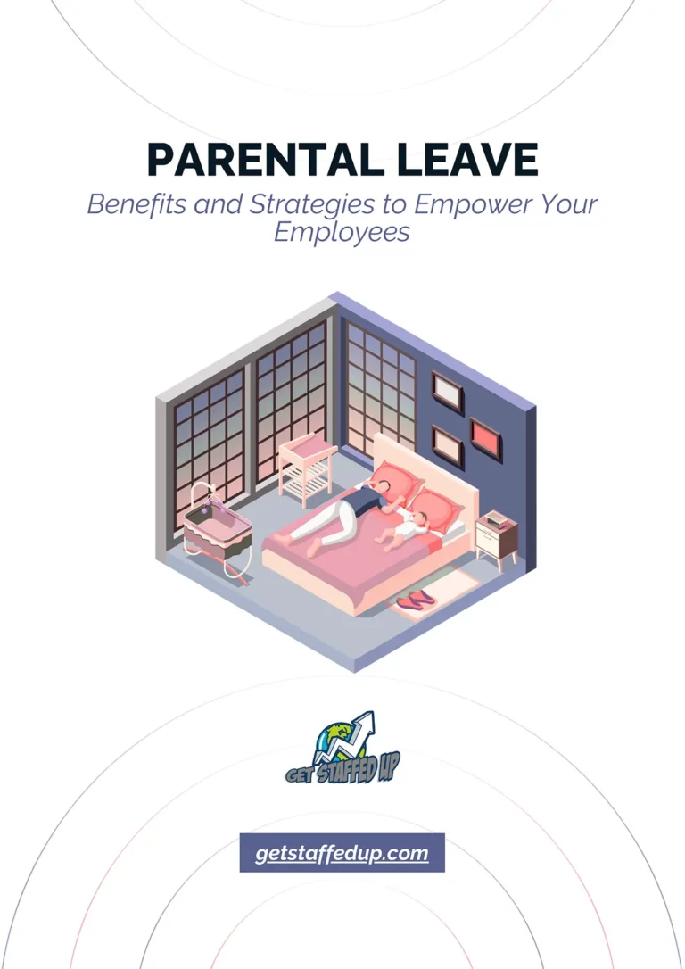 Parental Leave Benefits And Strategies To Empower Your Employees - resource cover illustration of a woman and a baby resting in a bedroom