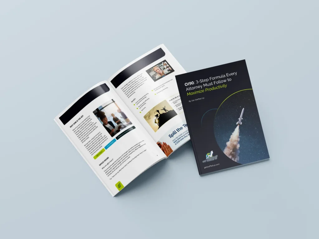 OI90: 3-Step Formula Every Attorney Must Follow to Maximize Productivity cover mockup