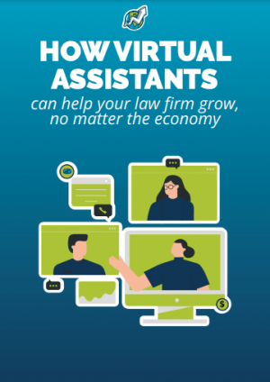 how virtual assistants can help your law firm grow, no matter the economy cover